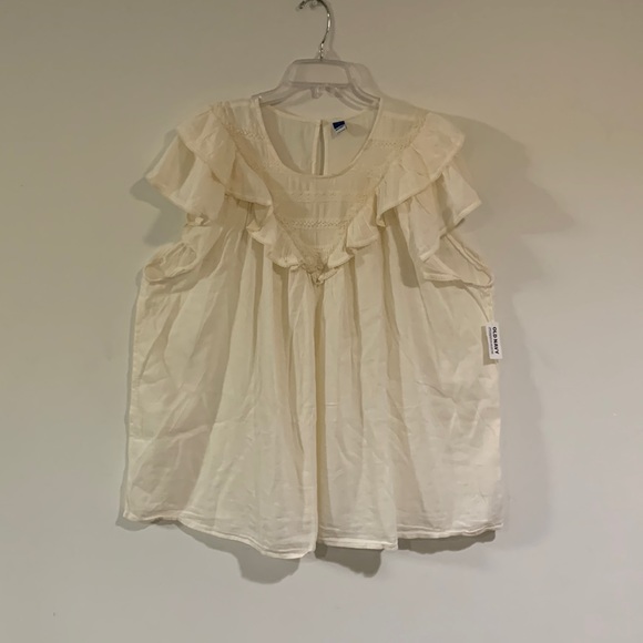Old Navy Tops - NWT Old Navy Ruffled Lace-Trim Short-Sleeve Blouse Size 4X